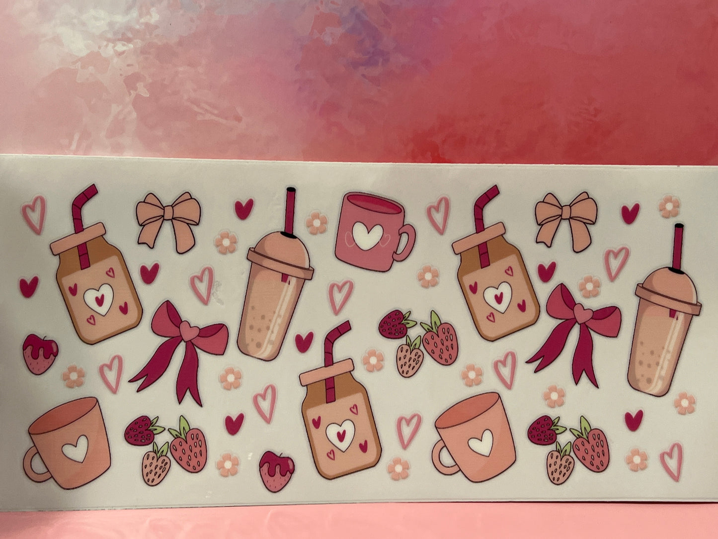 #700 pink bows & cups