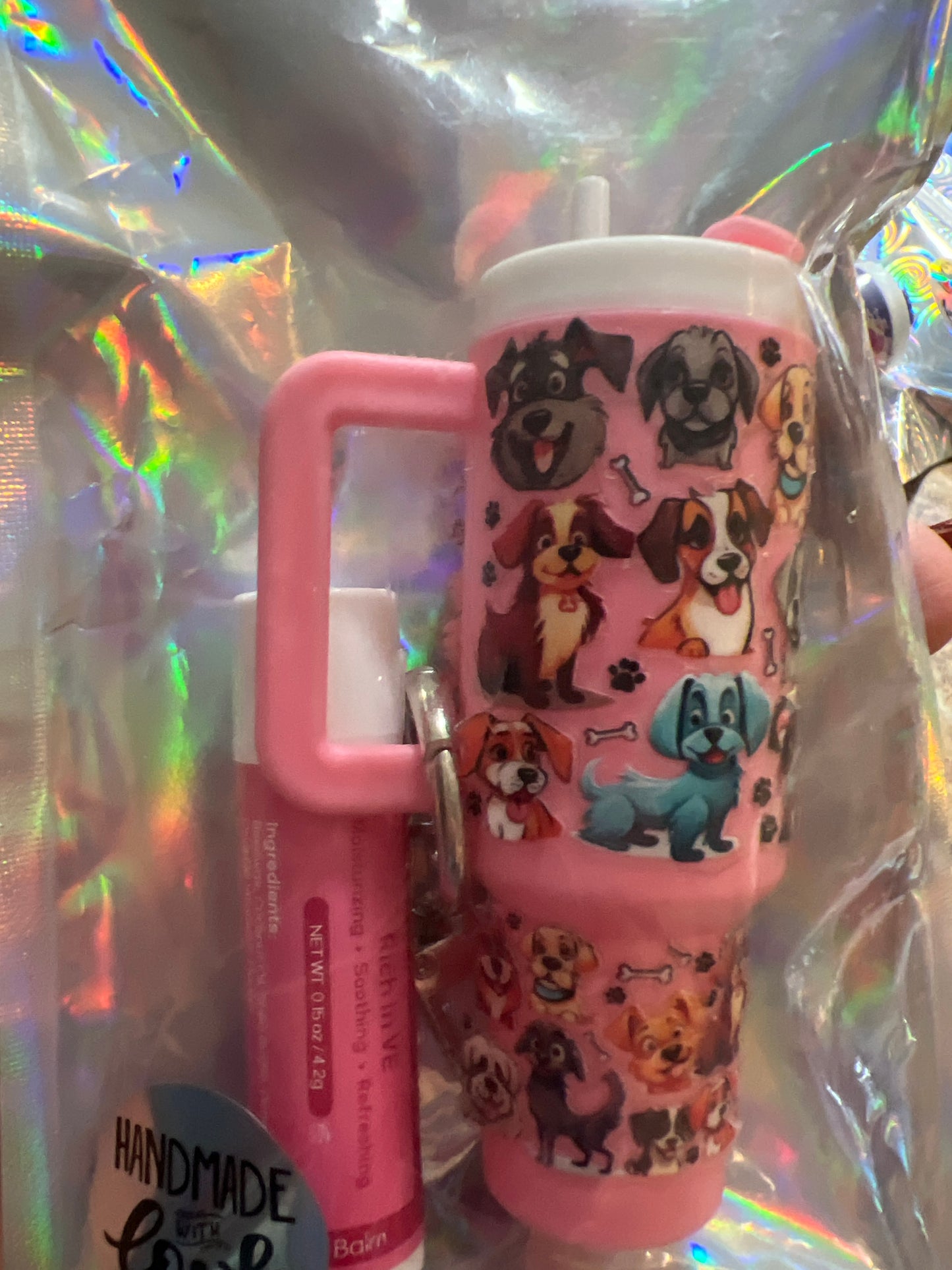 Doggies pink tumbler