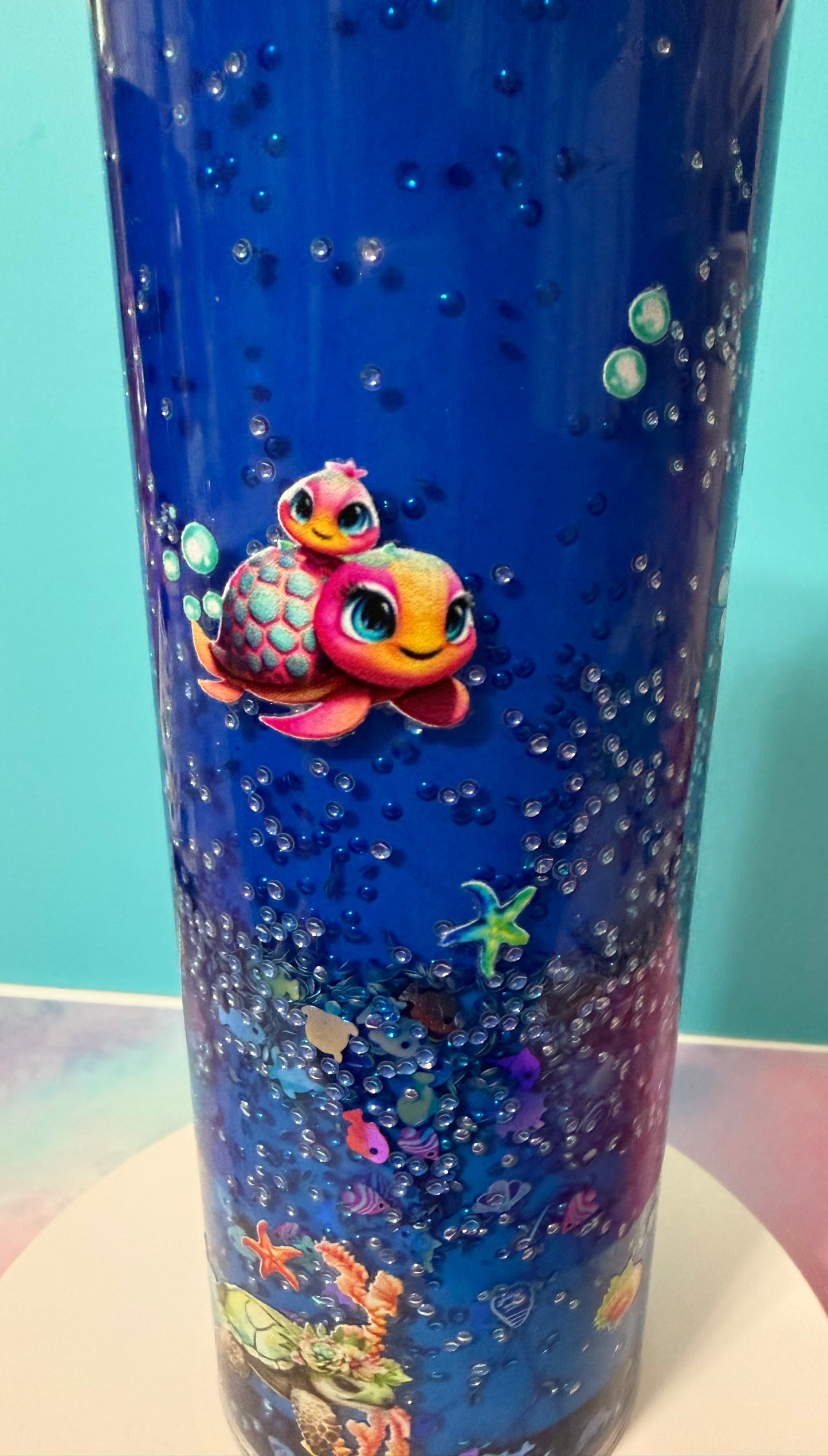 Under the sea turtle 20oz lava stainless steel tumbler