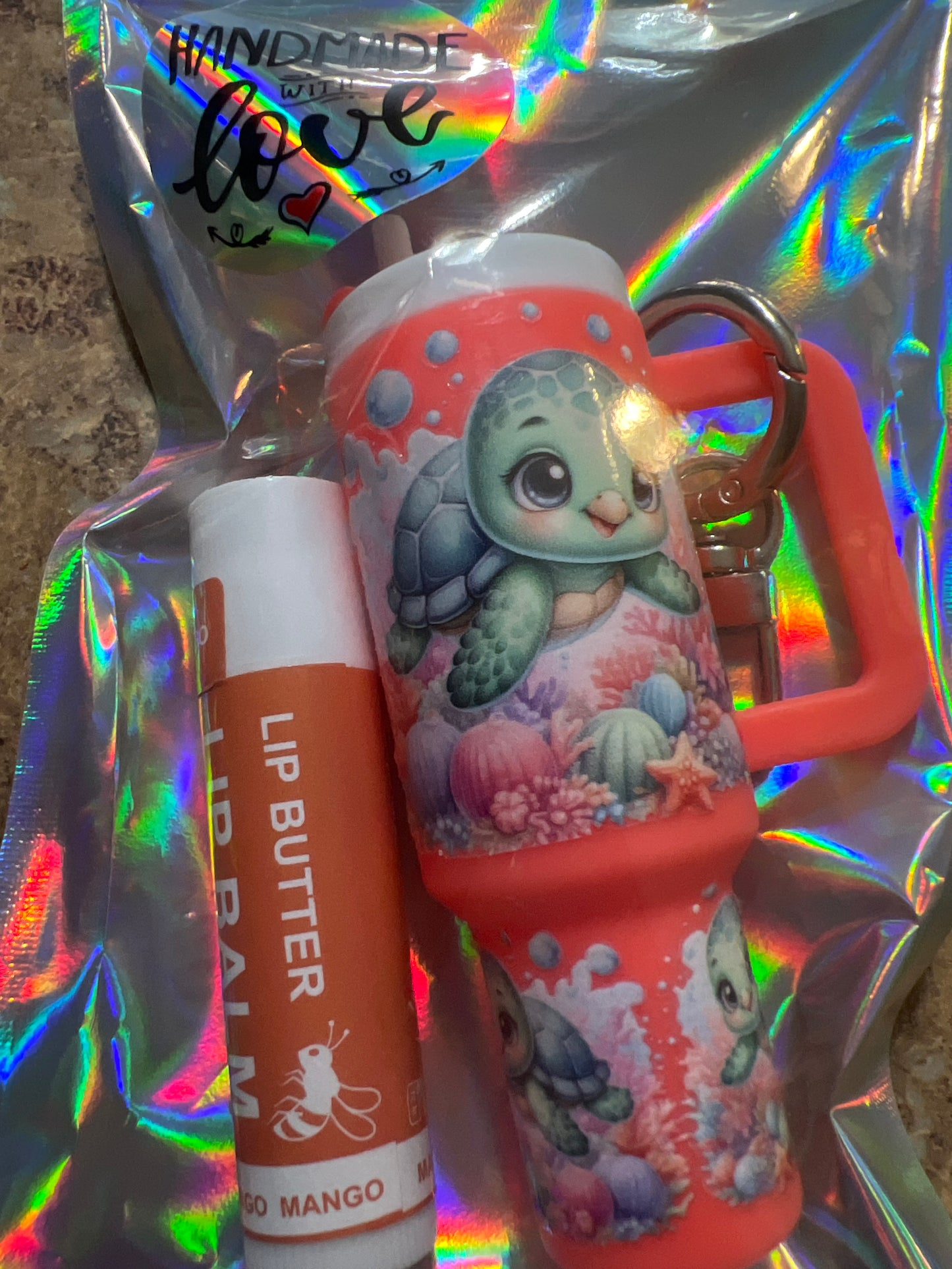 Turtle orange tumbler