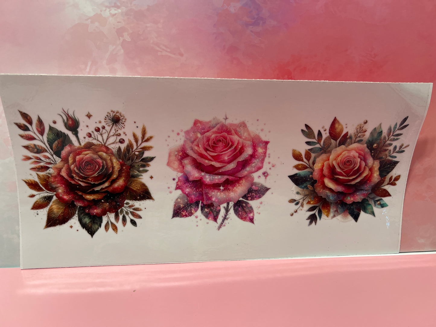 #075 pink & peach colored flowers