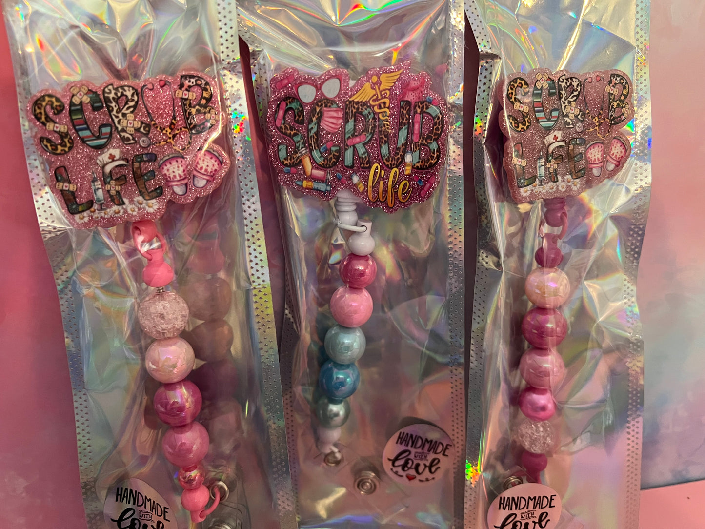 Medical sayings beaded badge reels