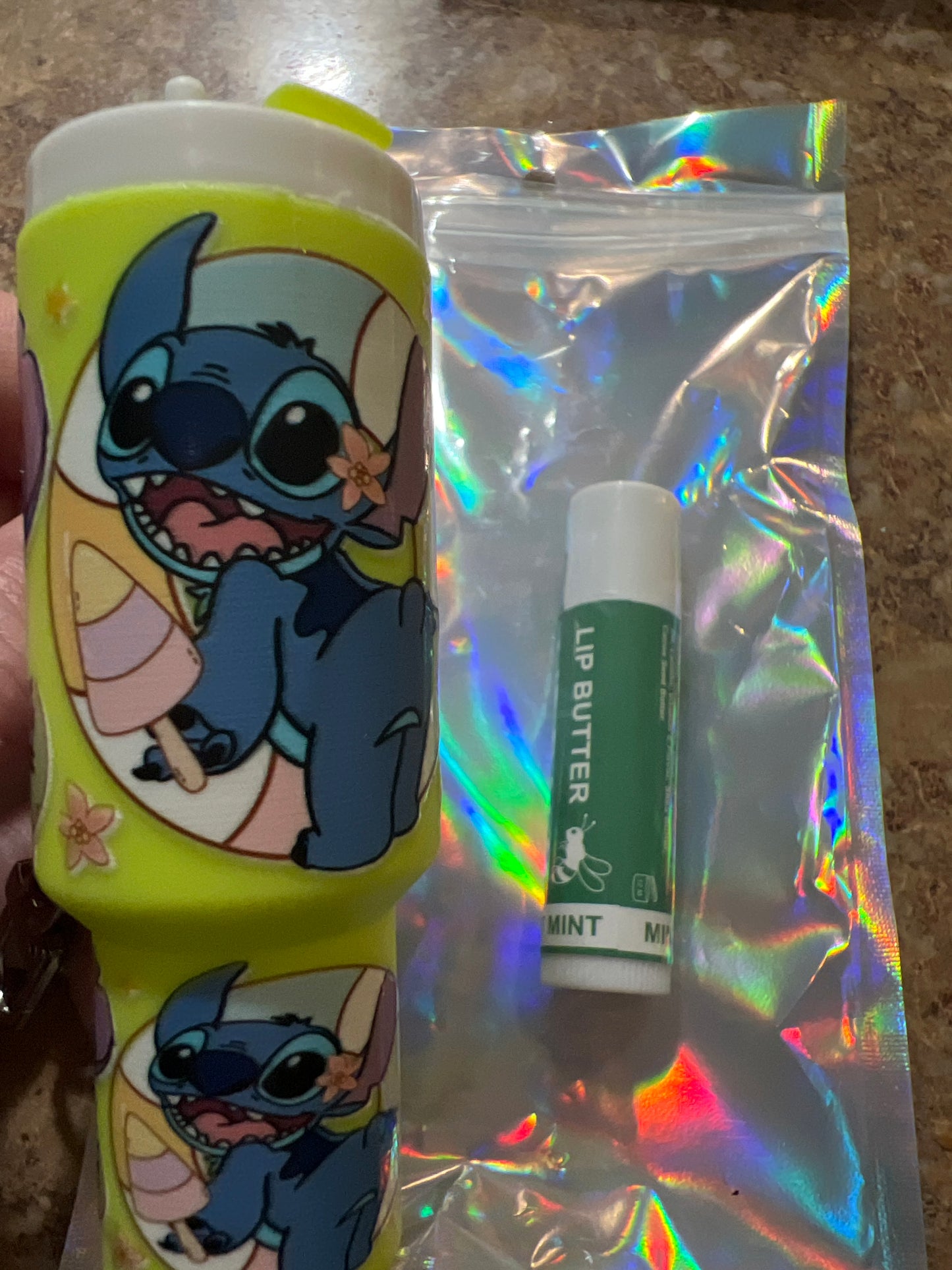 Stitch at beach neon