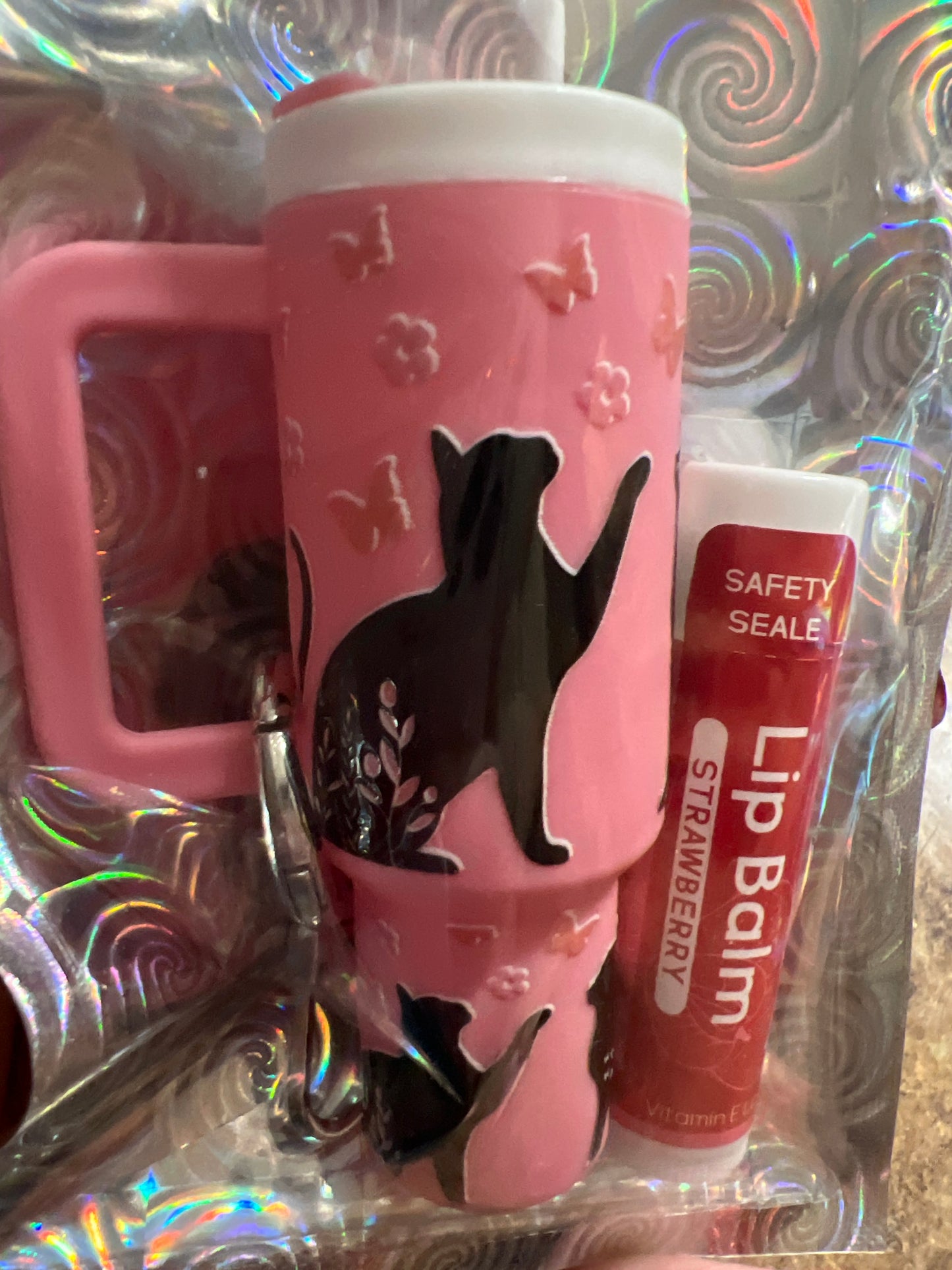 Cat pink tumbler