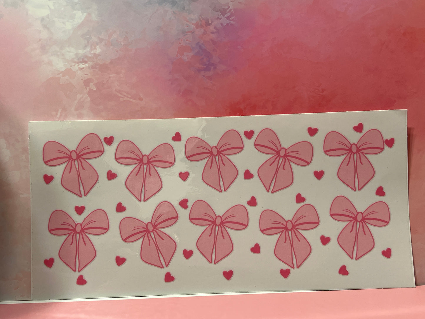 #697 pink bows and hearts