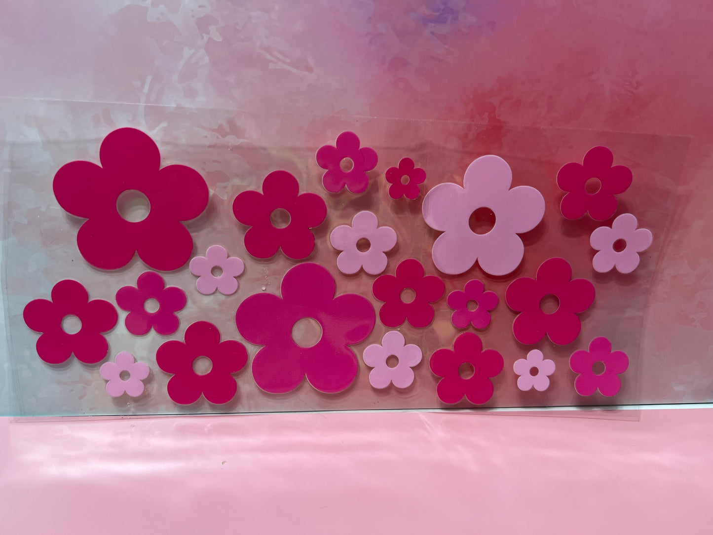 #069 light & dark pink flower