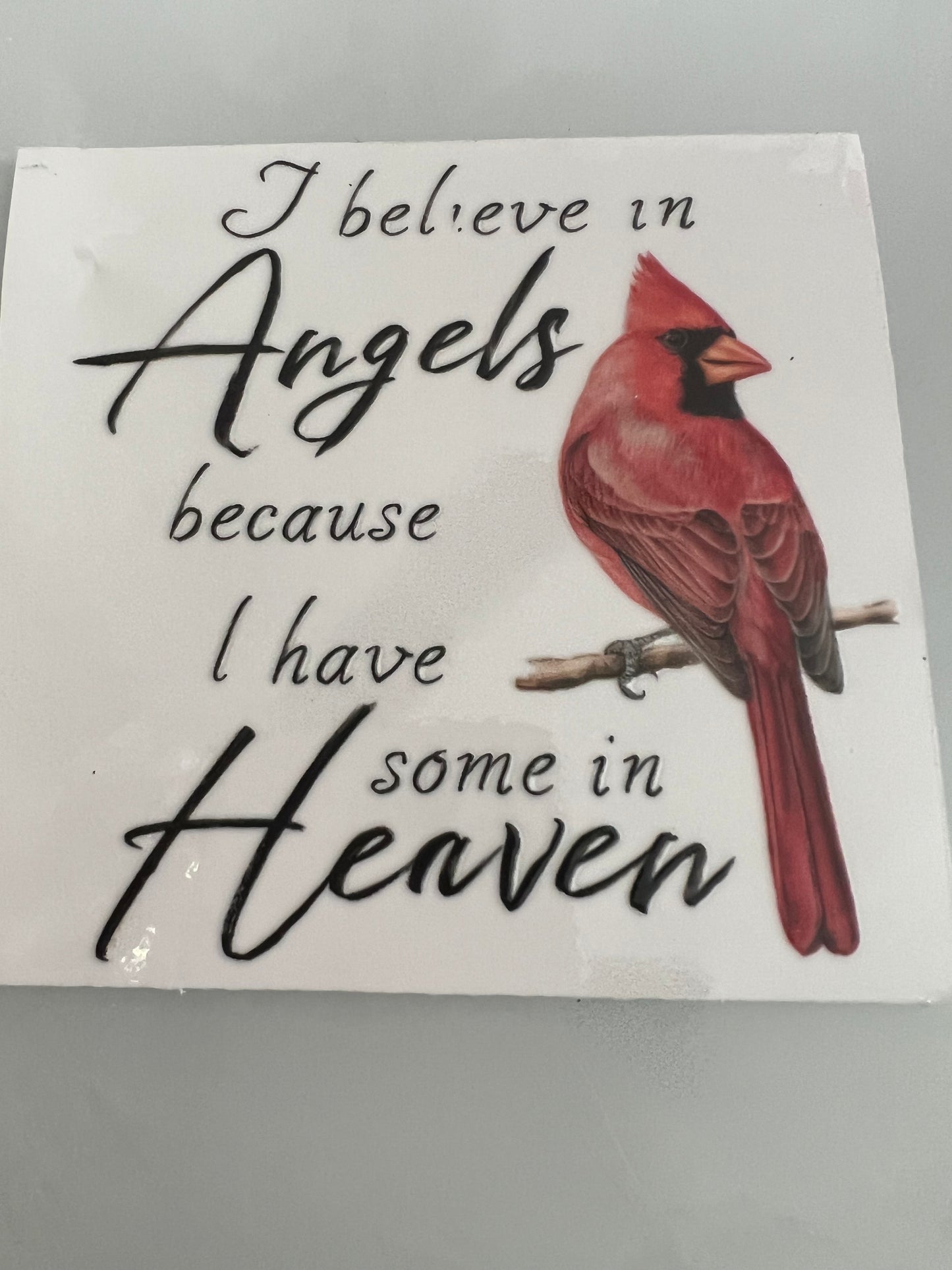 #128L I believe in Angels Cardinal