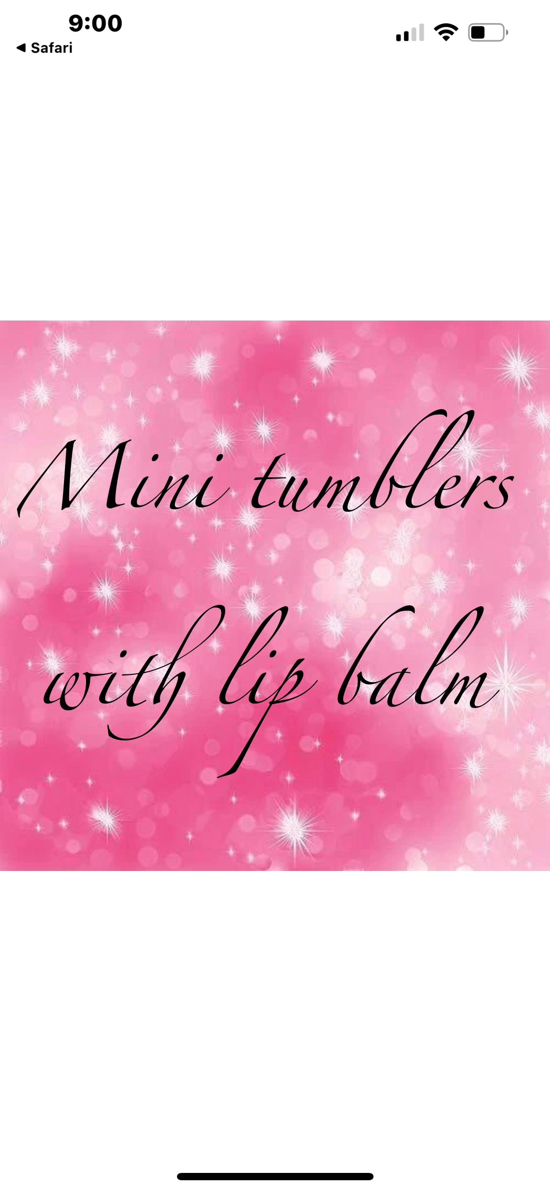 Mini tumblers with lip balm