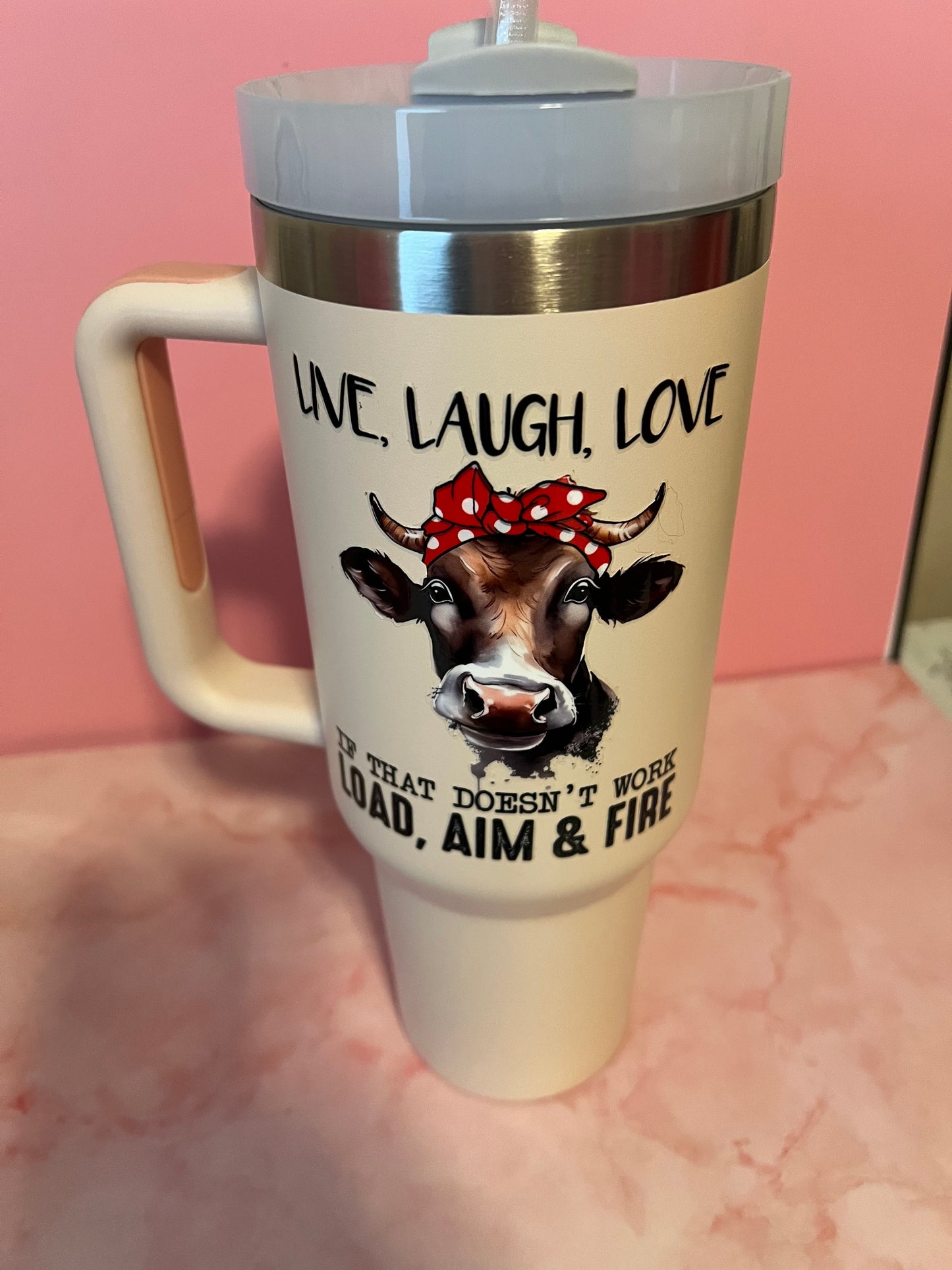 40 oz insulated tumblers country themed & cows