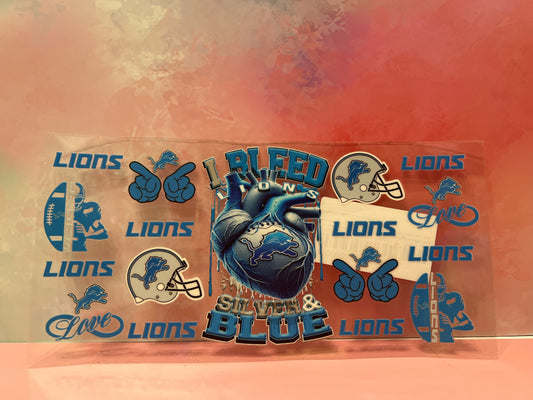 #267 Detroit Lions I bleed silver & blue