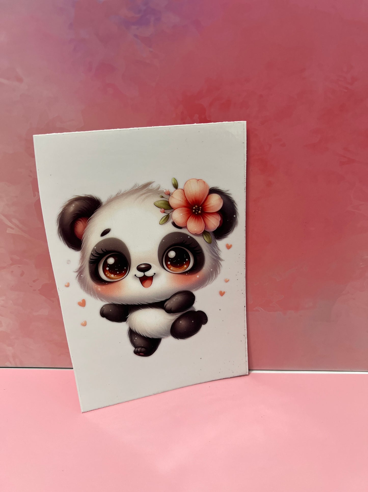#158 panda with flower