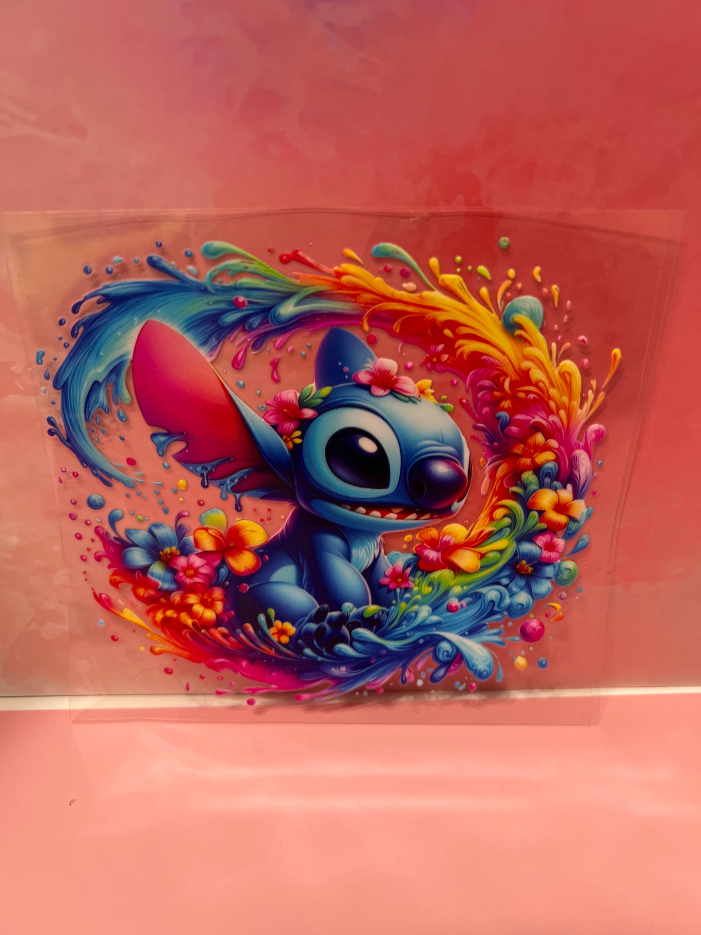 #514 Stitch rainbow wave beach