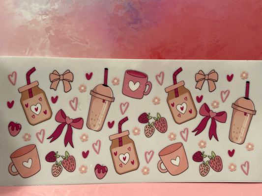 #700 pink bows & cups