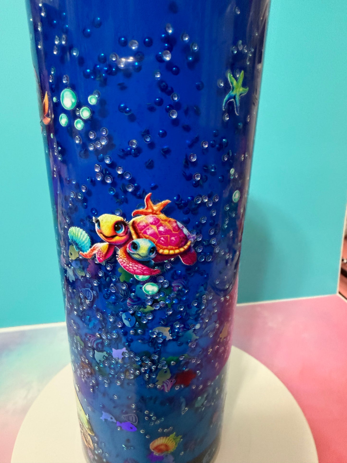 Under the sea turtle 20oz lava stainless steel tumbler