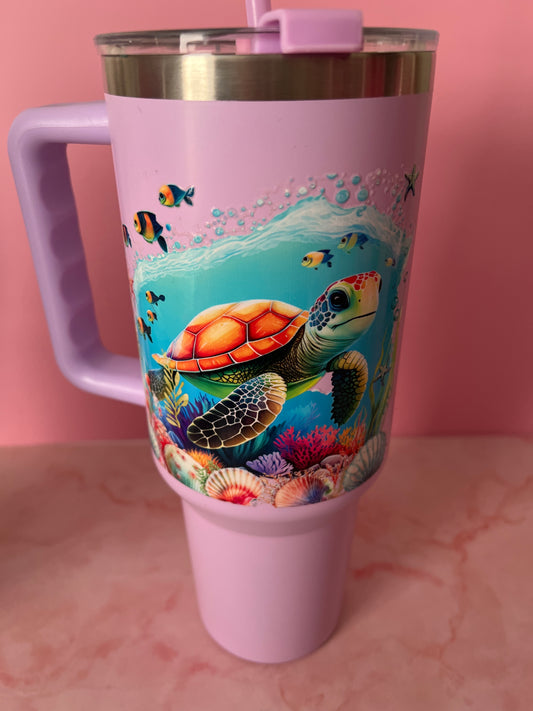 40 oz insulated Turtle tumbler