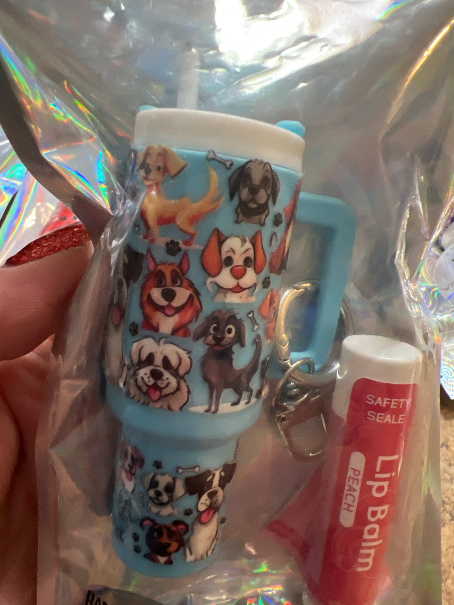 Doggies light blue tumbler