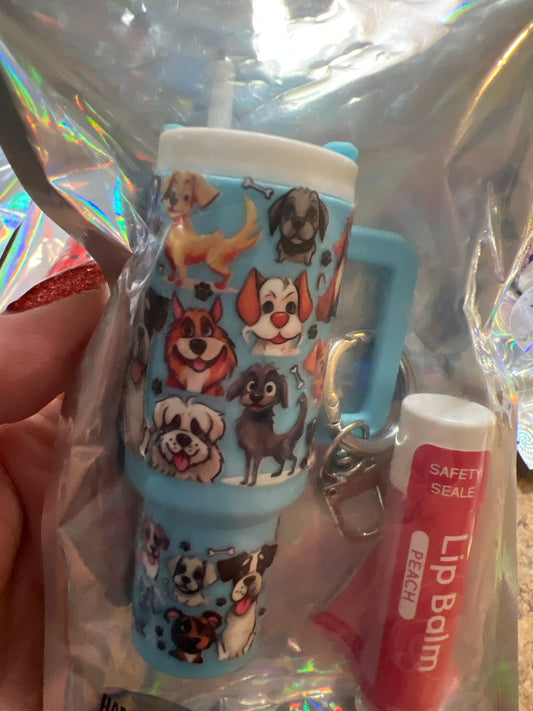 Doggies light blue tumbler