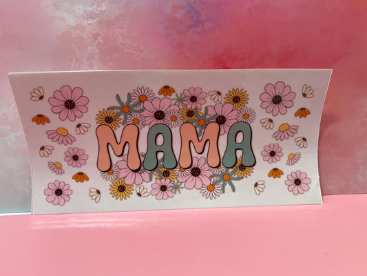 #027 Mama peach and mint green floral