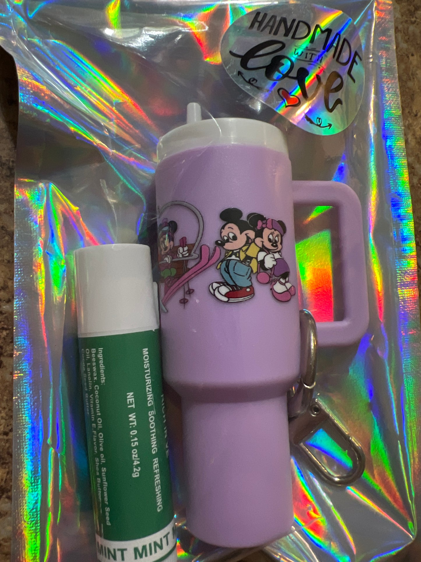 Minnie & Mickey light purple tumbler