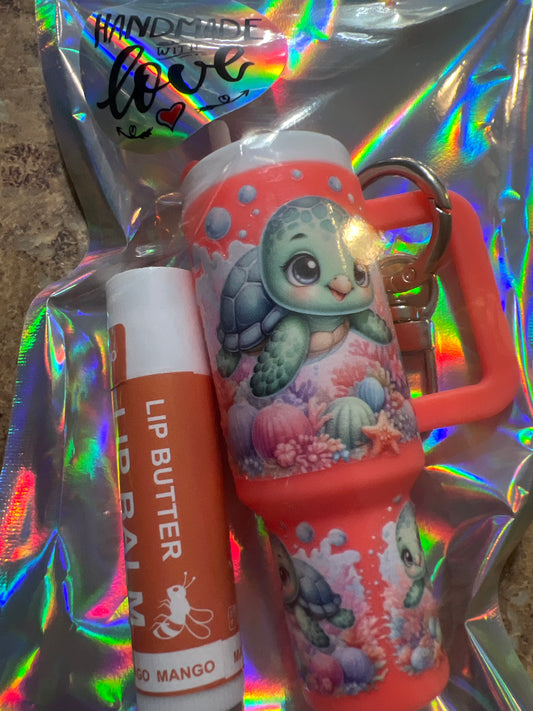 Turtle orange tumbler