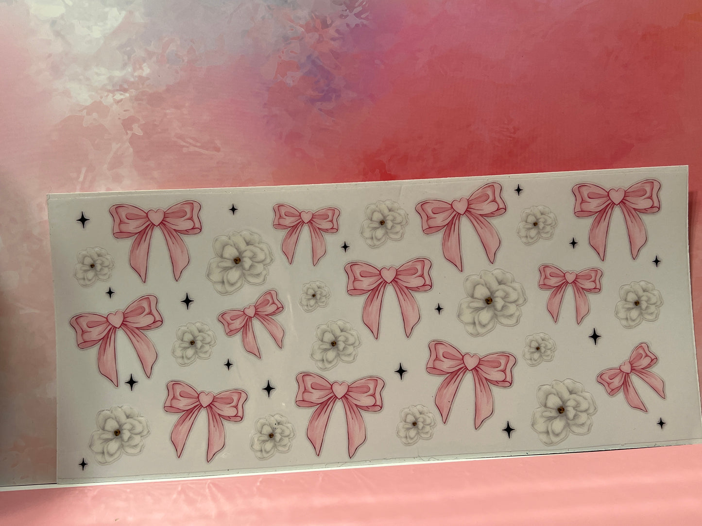 #696 pink bows and flowers