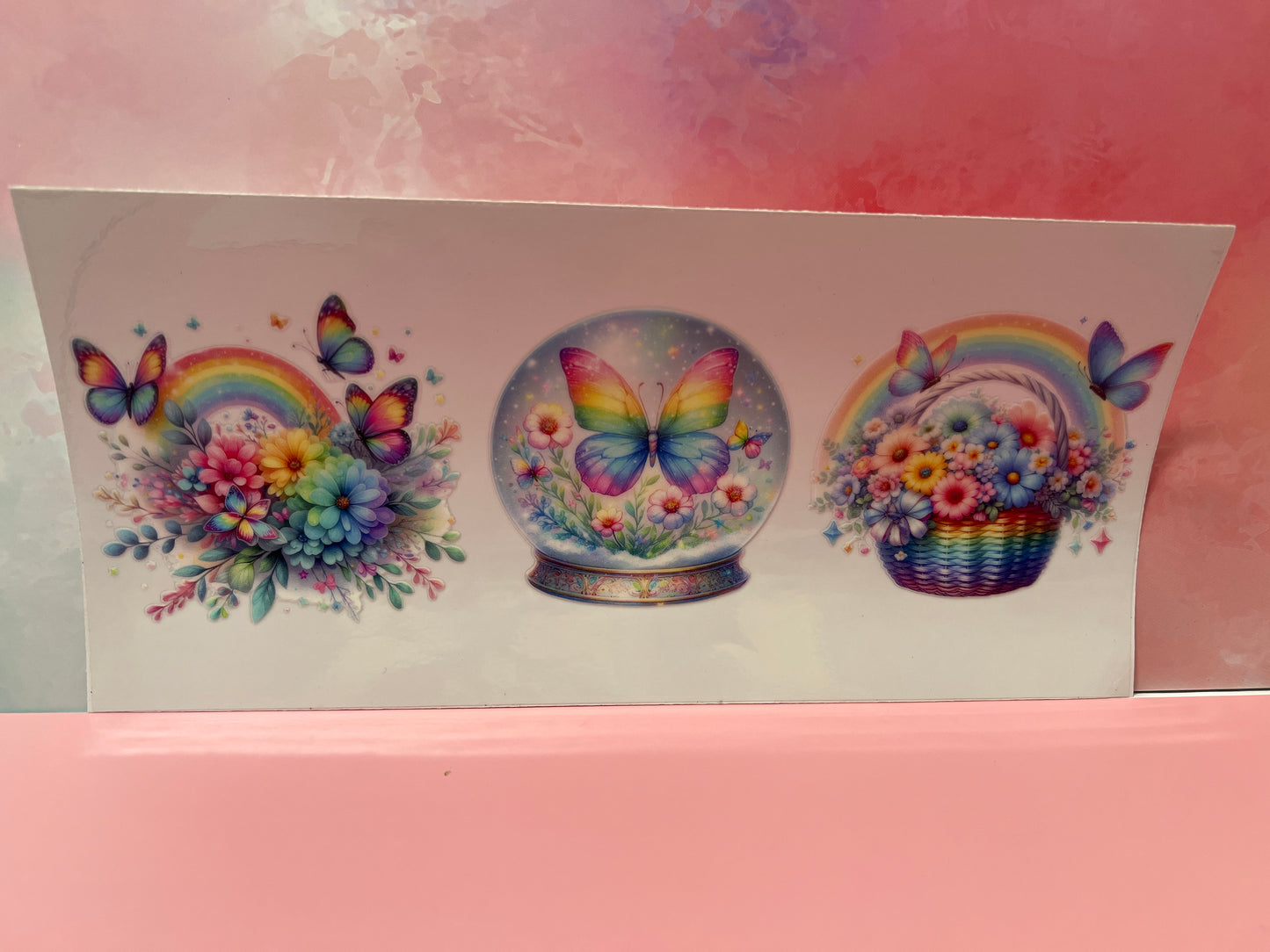 #084 pastel rainbow flowers