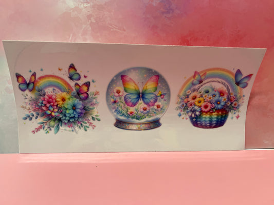 #084 pastel rainbow flowers