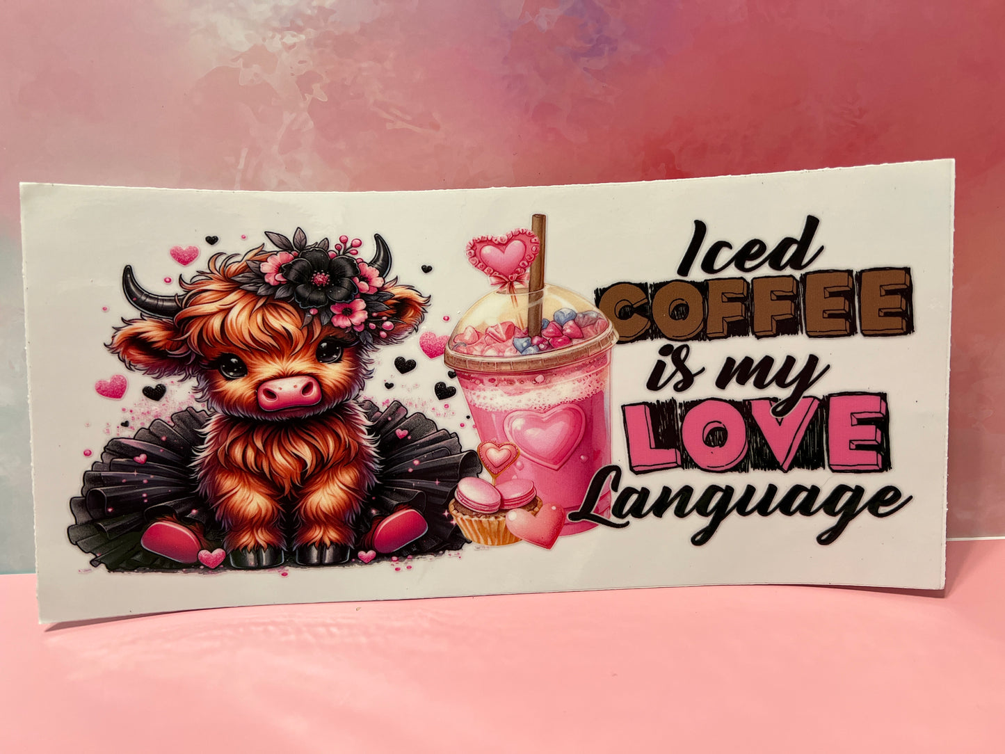 #328 cow pink iced coffee