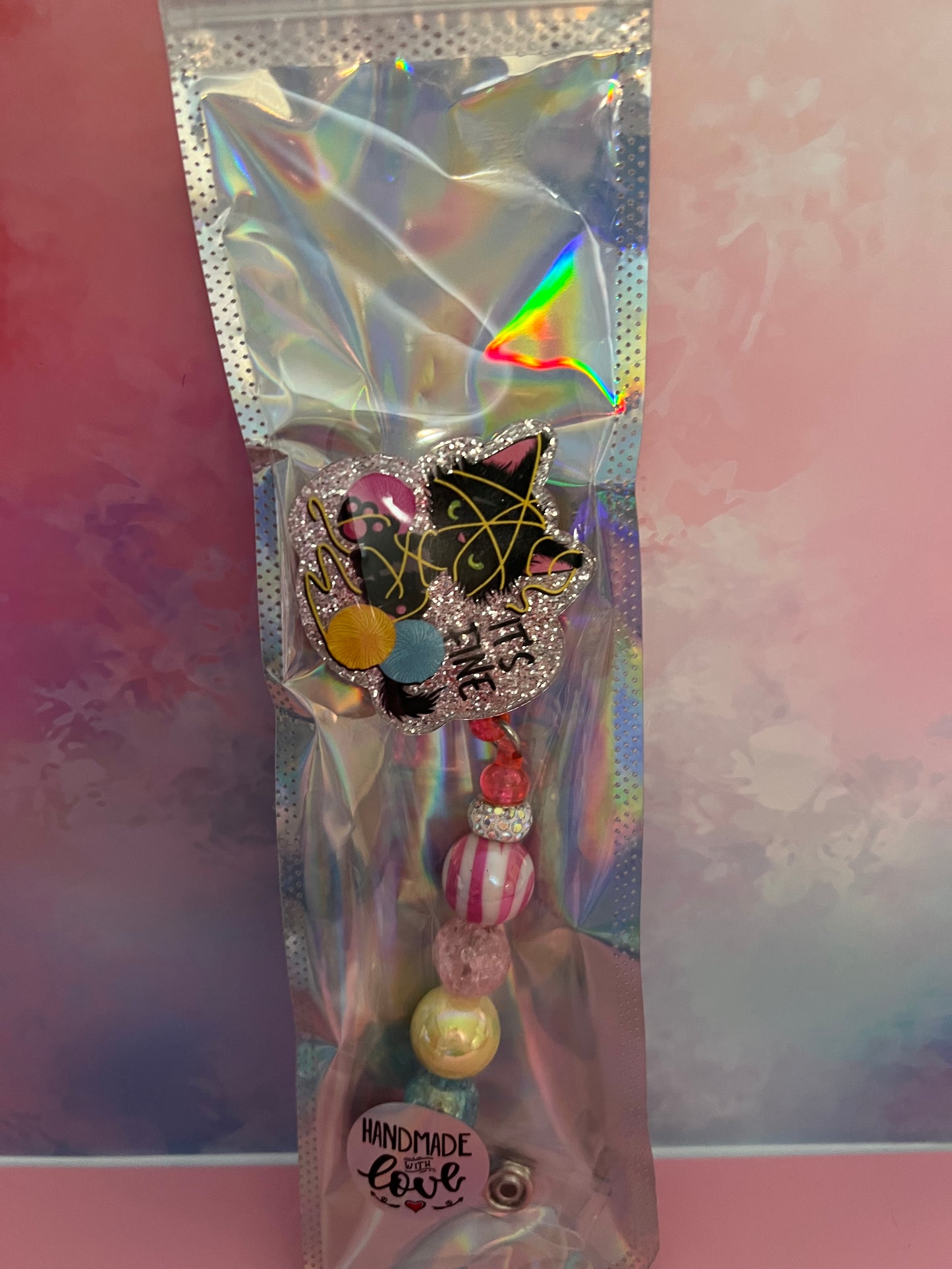 Badge reels various sayings