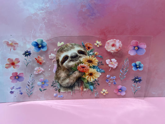 #176 Sloth and flowers