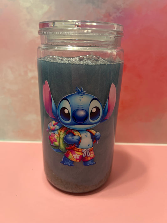 Stitch beach filled 16 oz acrylic