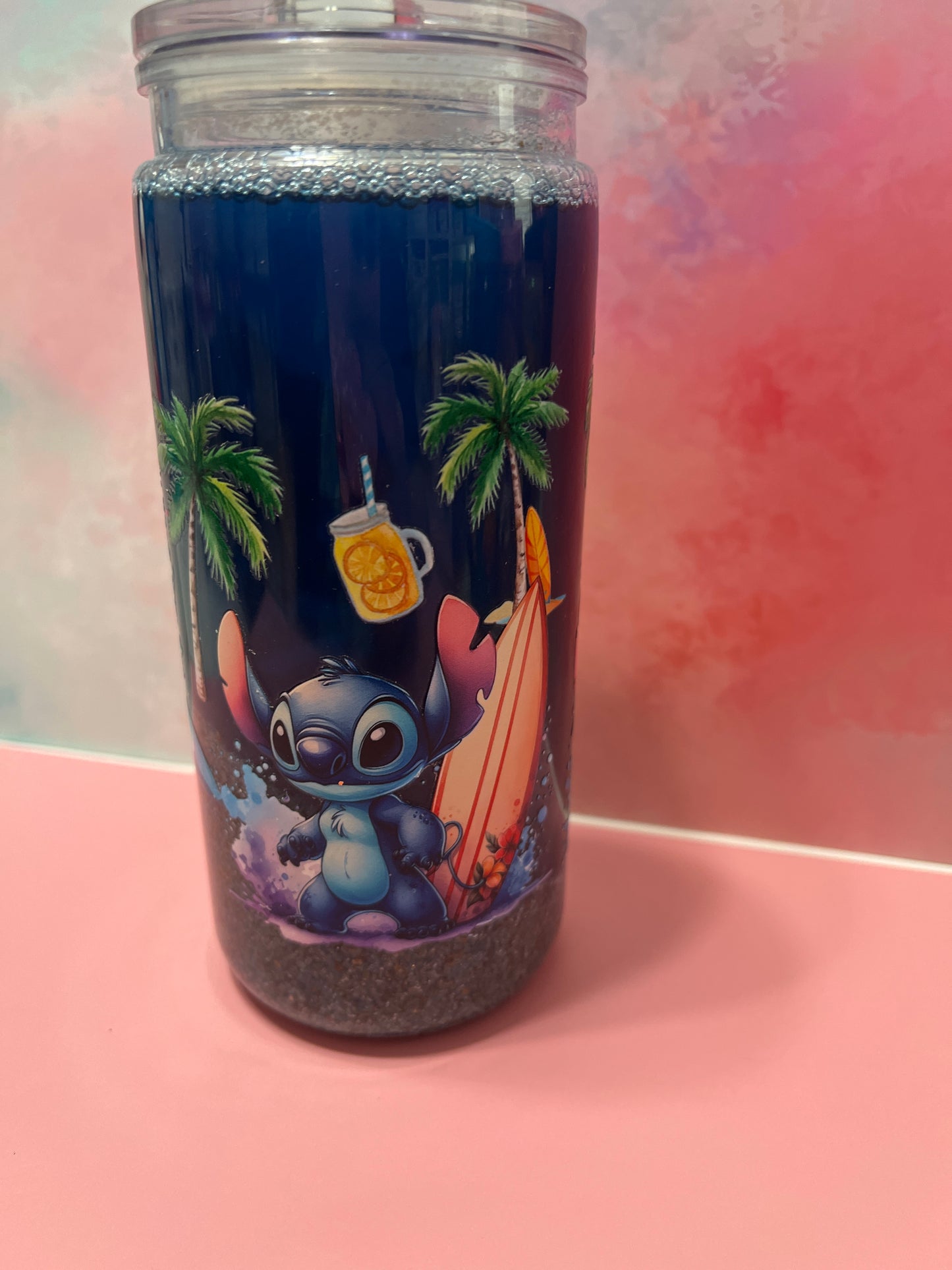 Stitch beach theme 20 oz acrylic