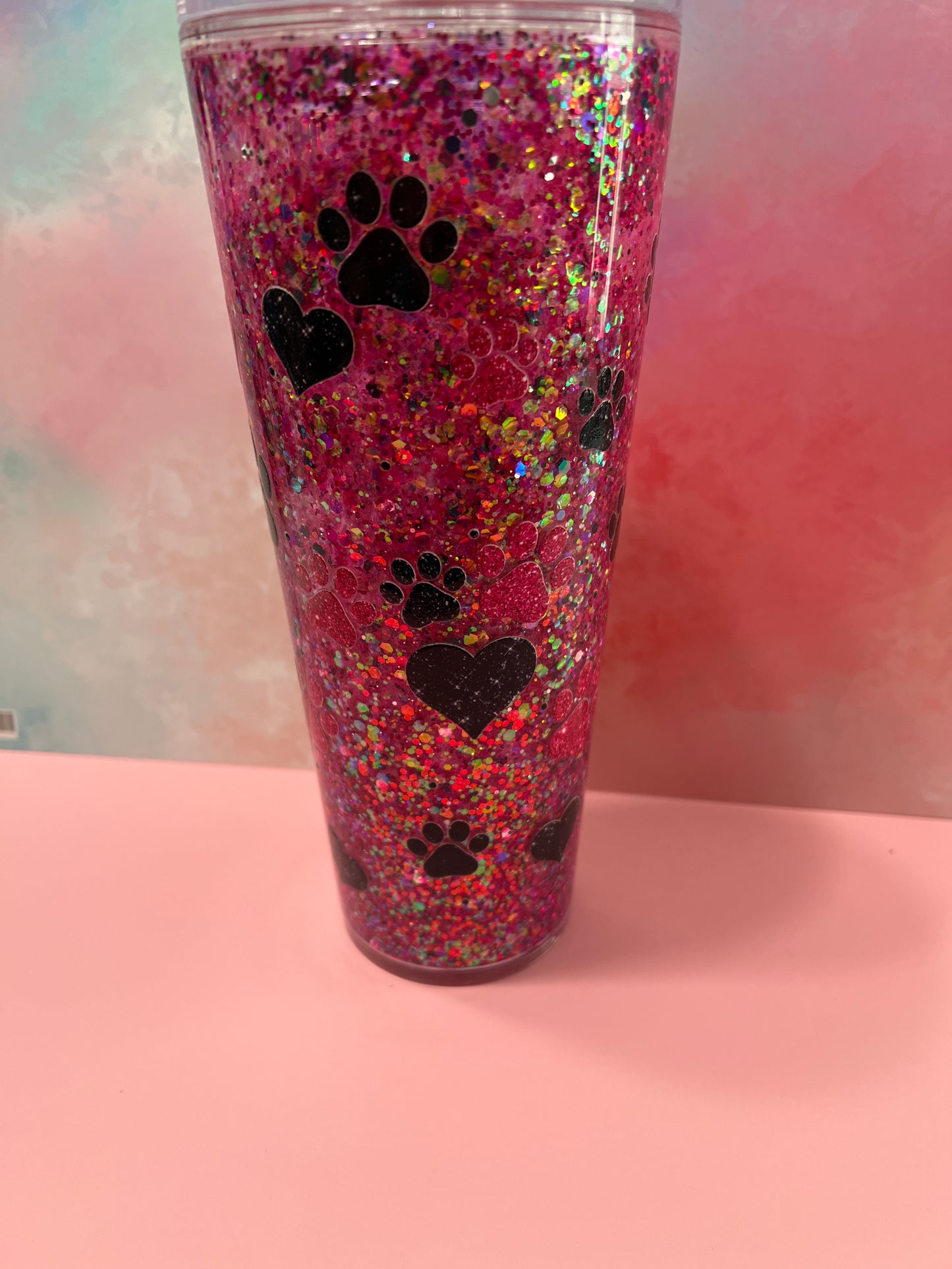 Dog Mom 24 oz Snowglobe tumbler