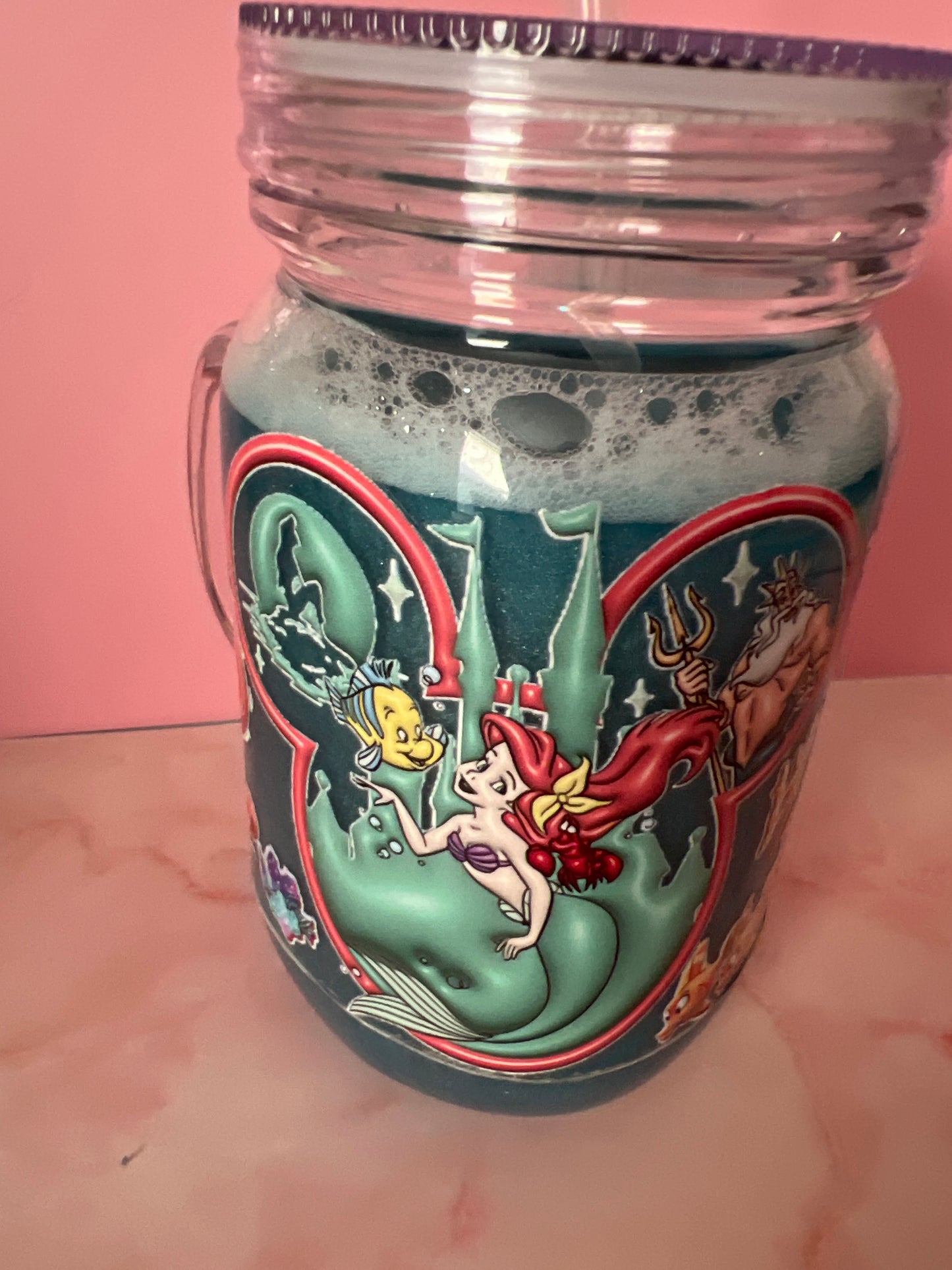 20 oz Little Mermaid beach themed tumbler