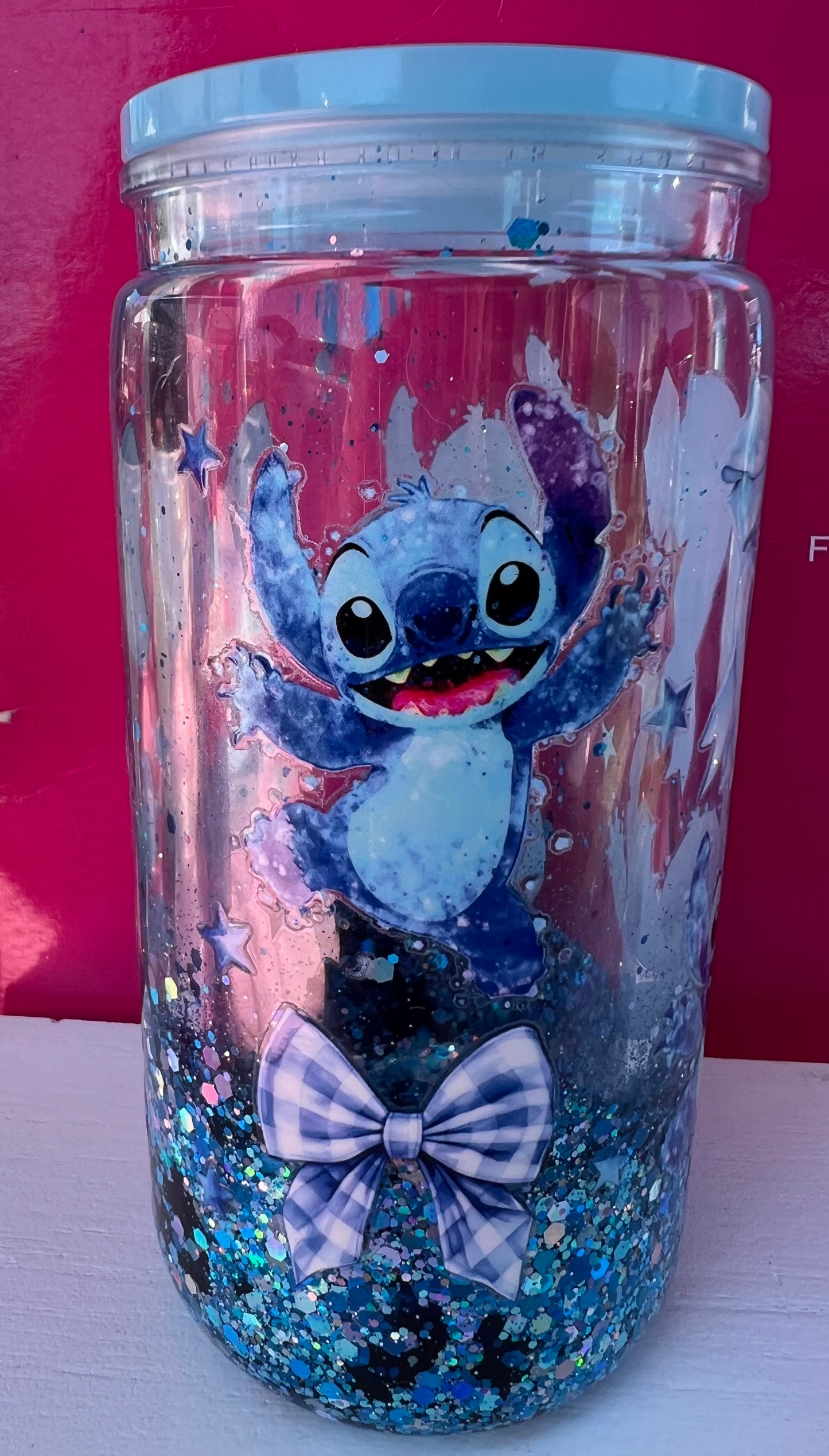 16 oz Stitch lava acrylic tumbler