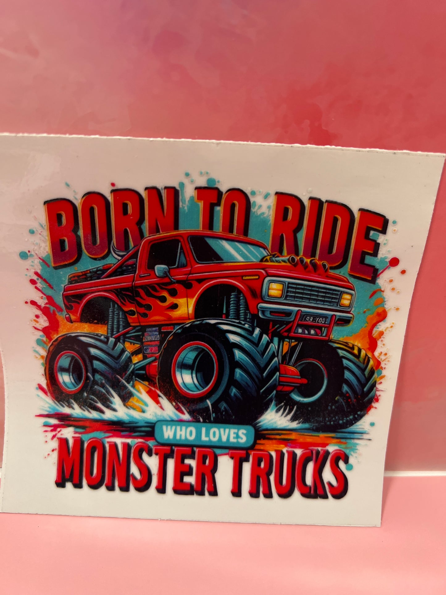 #634 Red monster truck