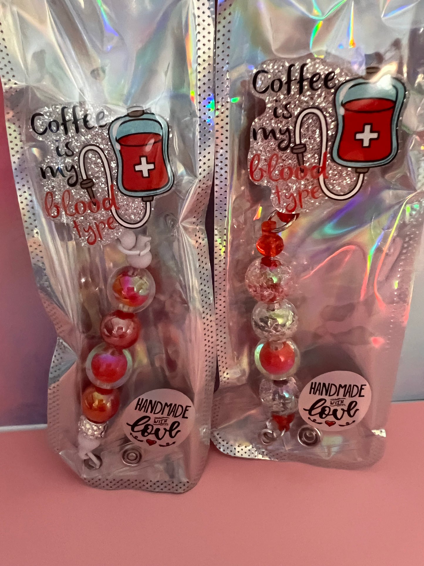 Medical sayings beaded badge reels