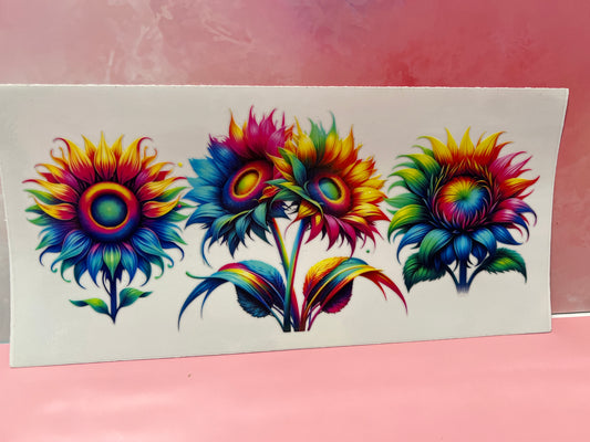 #076 rainbow sunflower design