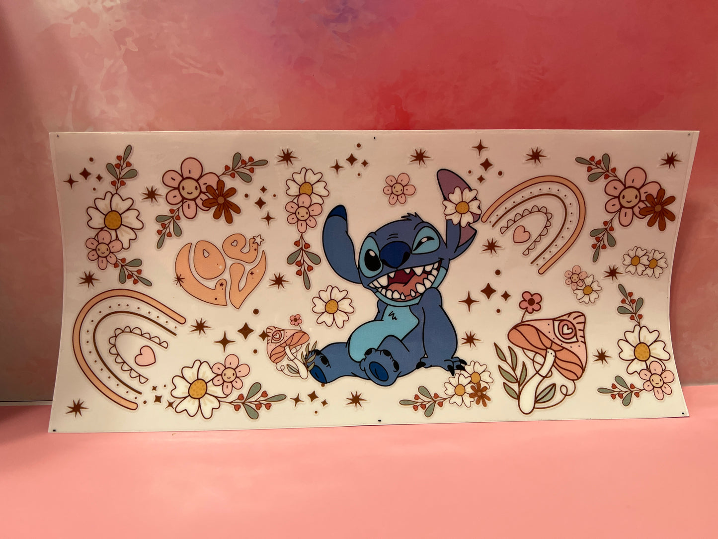 #536 Stitch flowers rainbow
