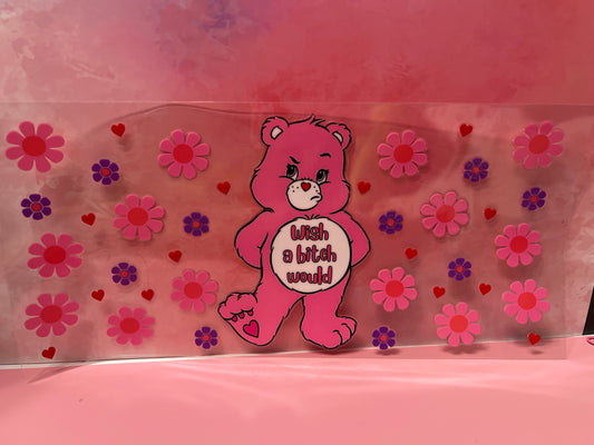 #574 pink naughty care bear wish a b would