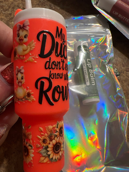 My ducks don't even know what a row is orange