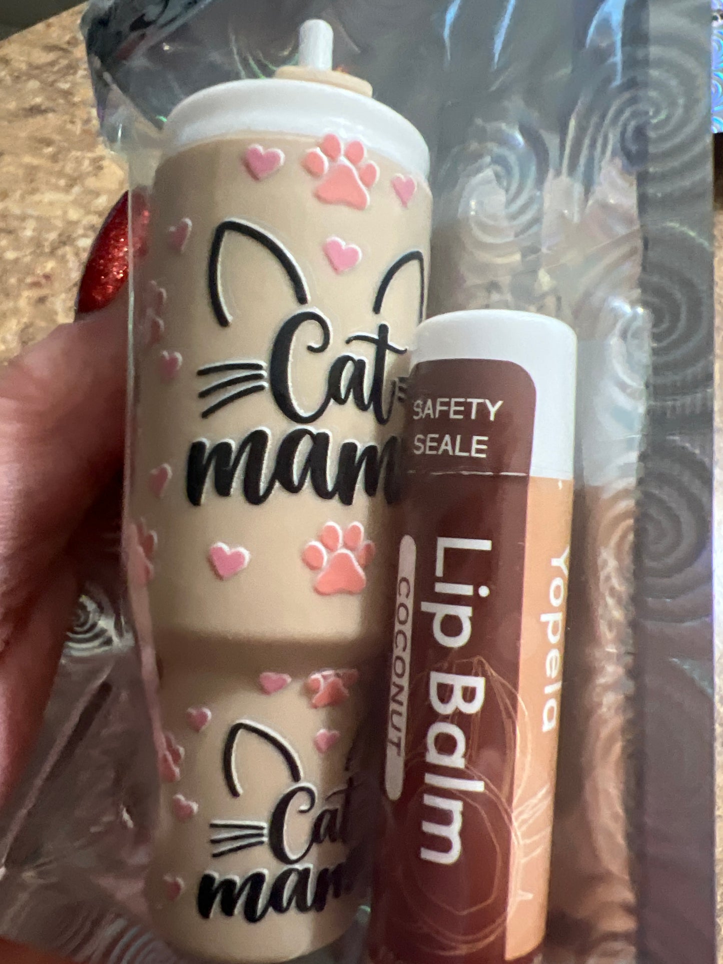 Cat mama tan tumbler
