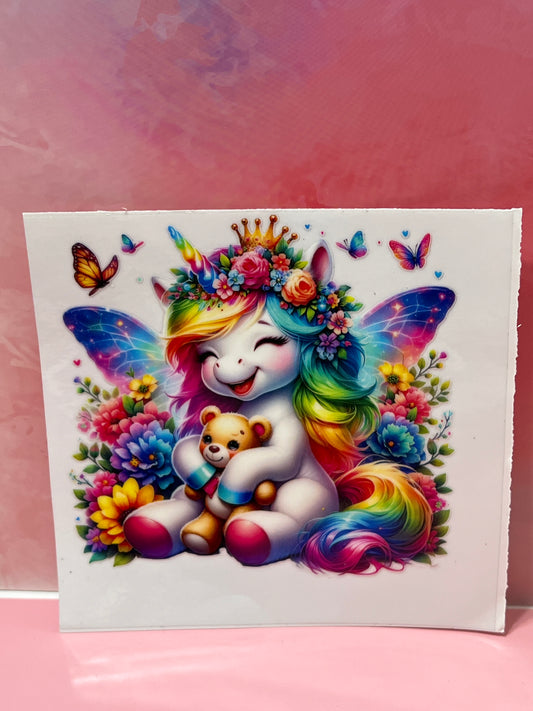 #627 Unicorn with teddy bear