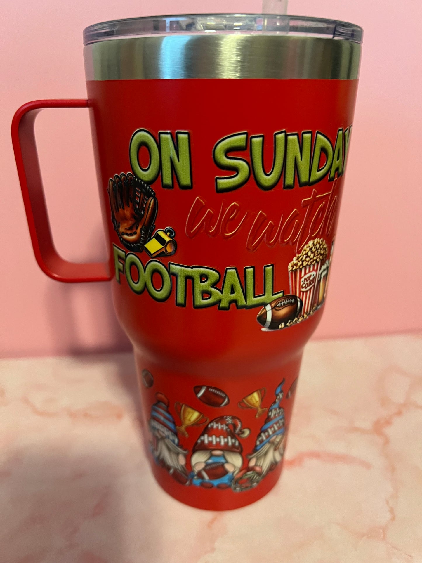 30 oz insulated tumblers Football various designs