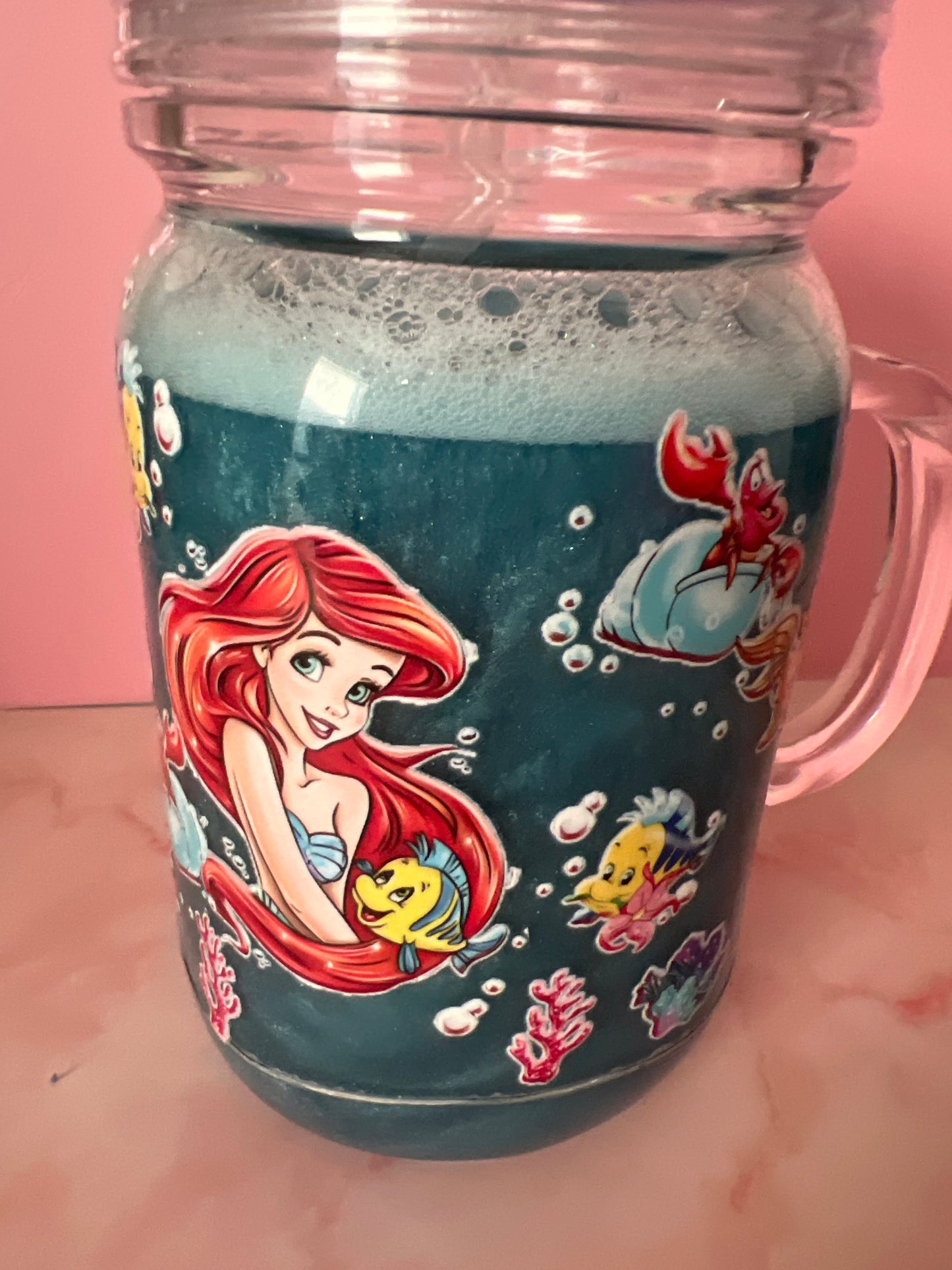 20 oz Little Mermaid beach themed tumbler