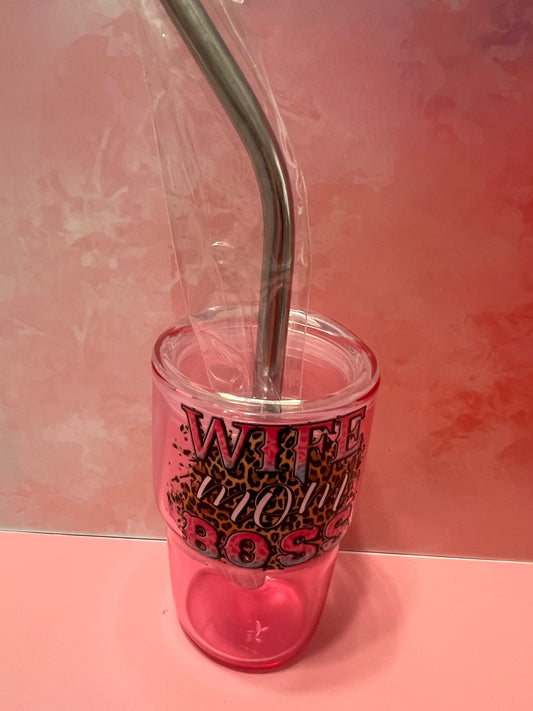 Colored 3oz glass shot glasses