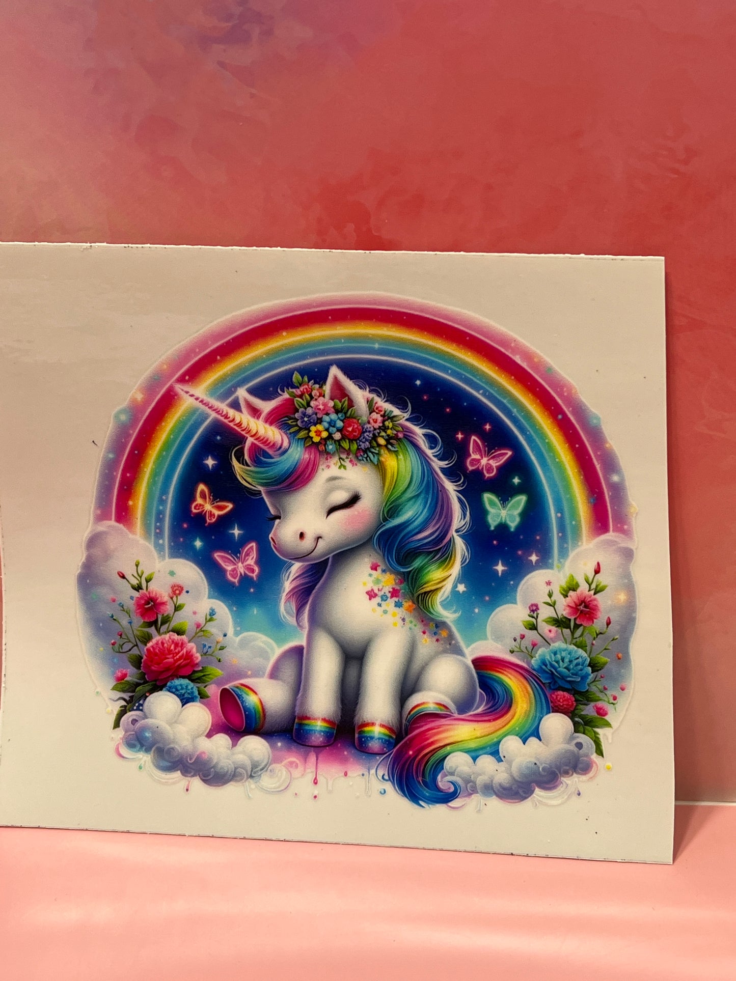 #626 Unicorn rainbow in clouds