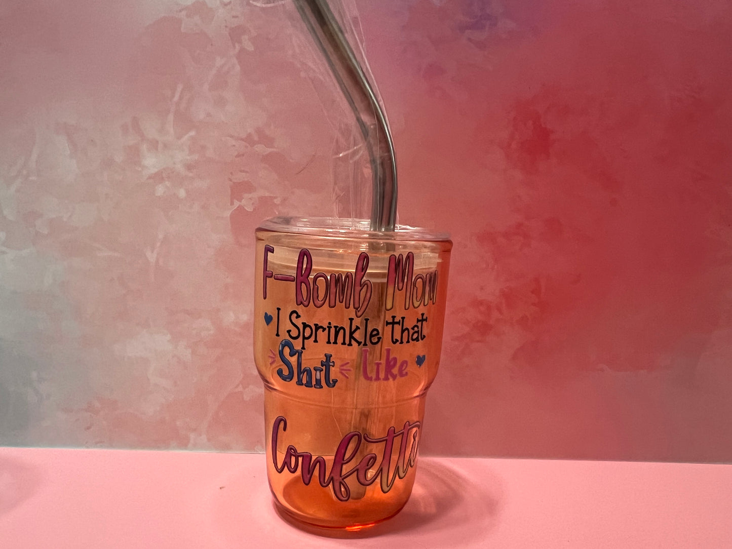 Colored 3oz glass shot glasses