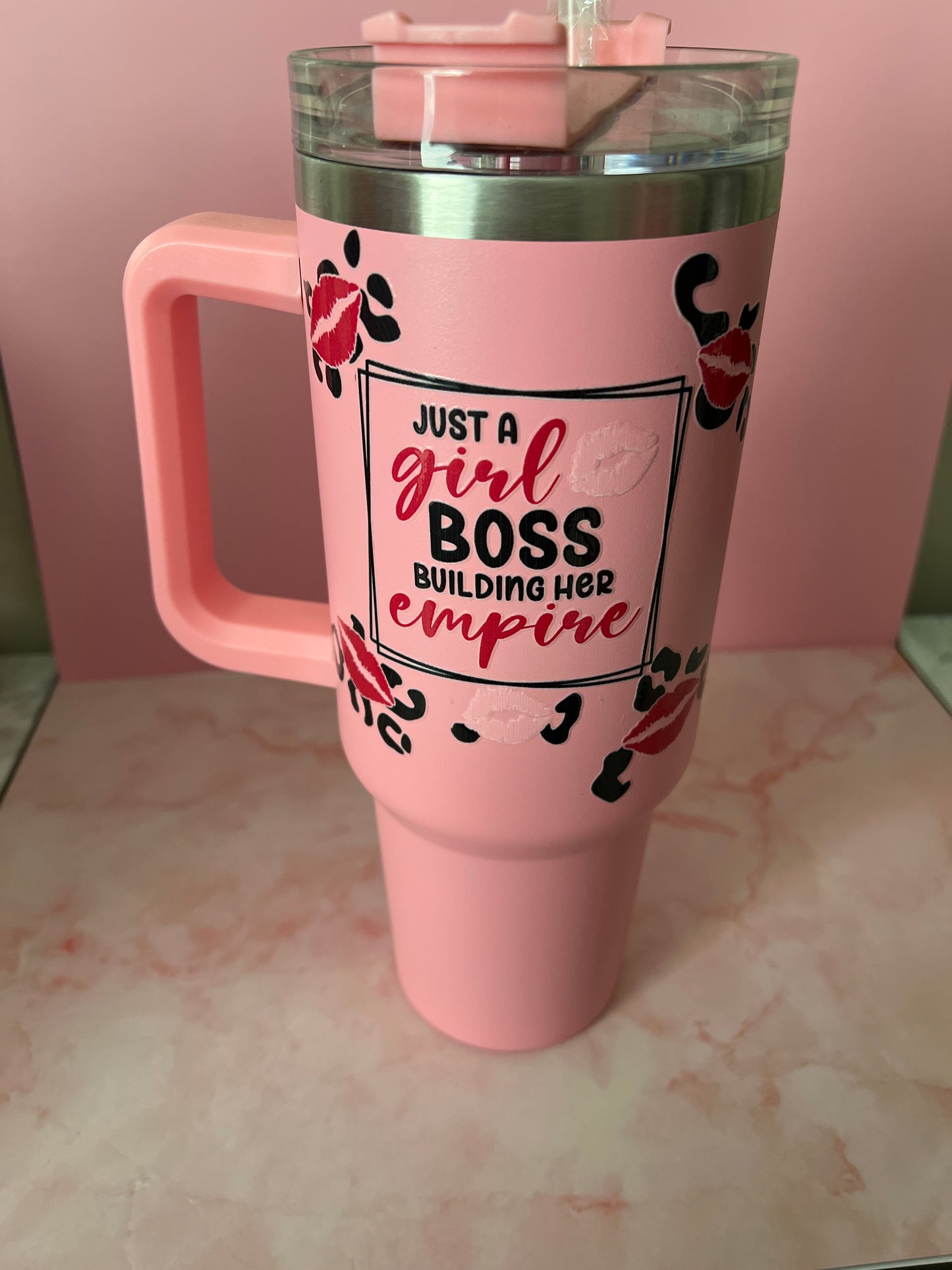 40 oz insulated tumbler Girl Boss
