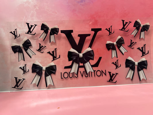 #654 Louis Vuitton black and white bows